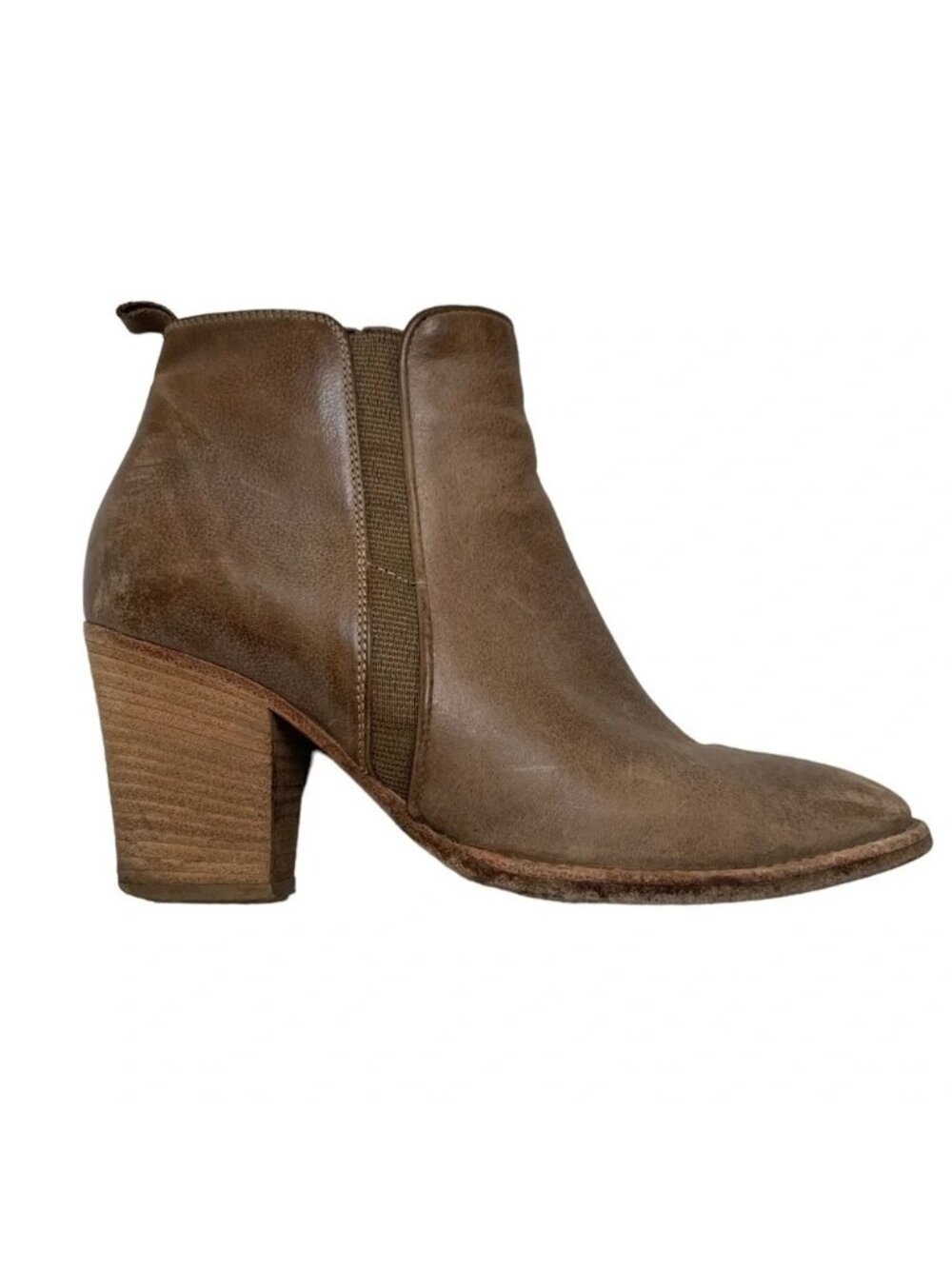 Aquatalia Leather  Tan Heeled Ankle Booties 6.5